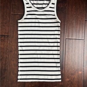 COS Striped Black and White Tank Top size XS